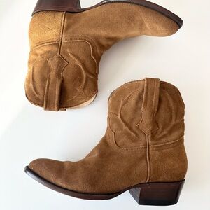 Caramel Suede Ankle Boots